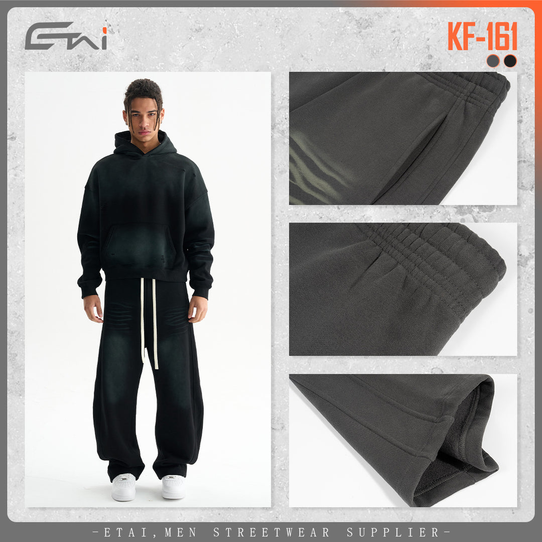 Herren Baggy-Sweathose mit tiefer Schrittpartie, kontrastierenden Ziernähten und extra langen Kordeln Nord Taschen