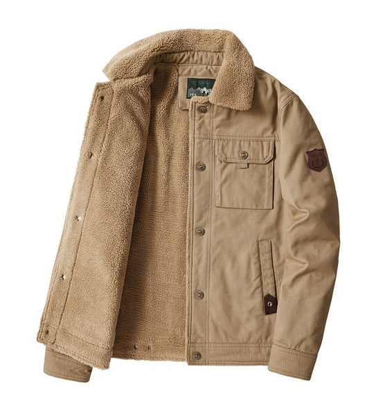 Herren Warm gefütterte Utility-Jacke Nord Taschen