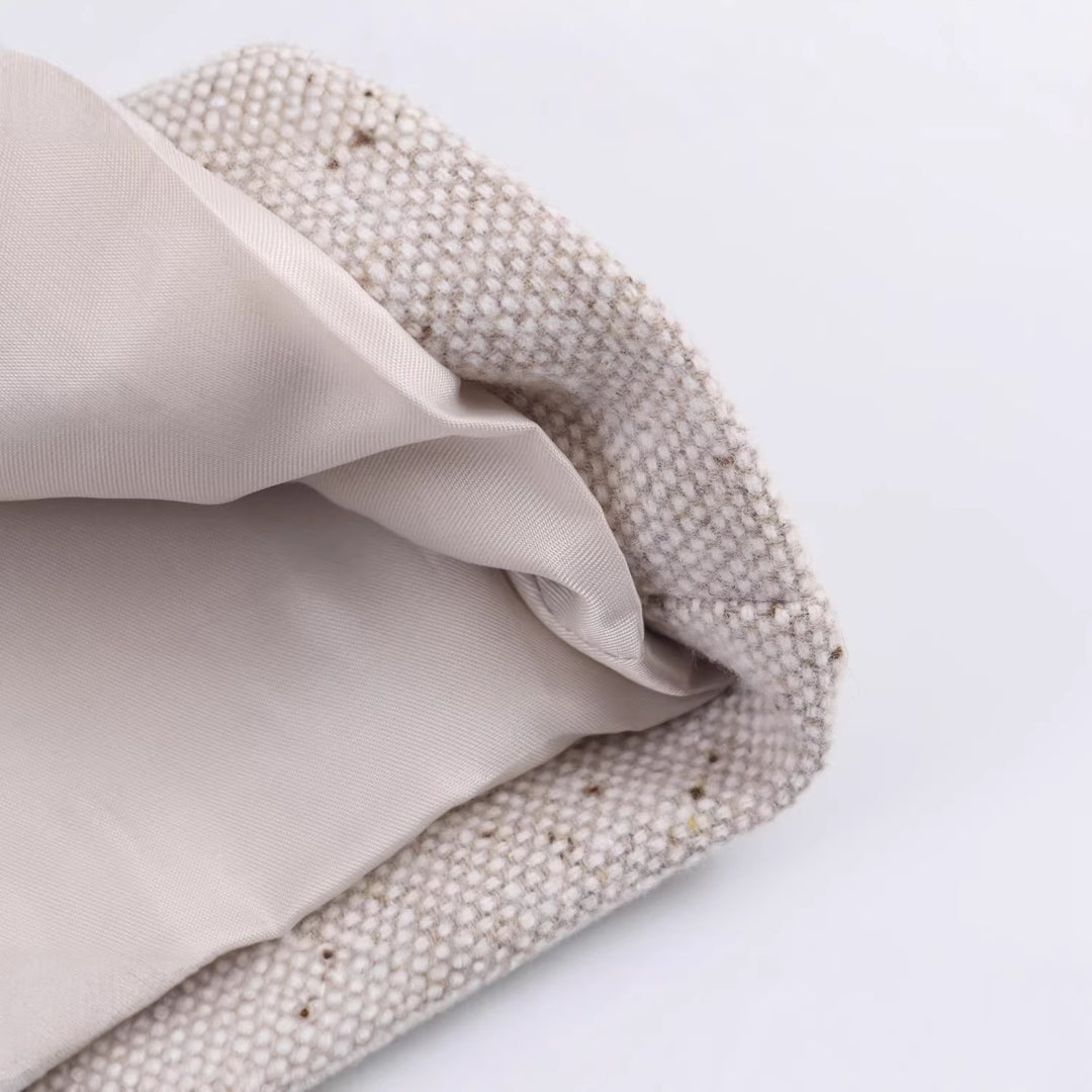 Damen Kurzblazer im Tweed‑Look mit taillierter Schnittführung Nord Taschen