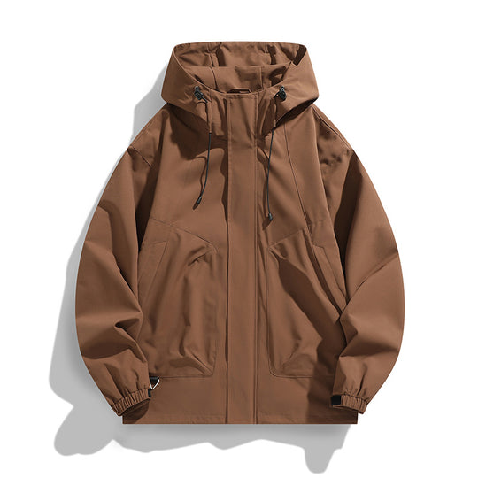 Unisex Leichte wasserdichte Utility-Kapuzenjacke mit verstellbaren Bündchen und großen Eingrifftaschen Nord Taschen