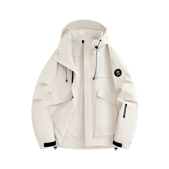 Herren Multifunktionale Wetterfeste Hybridjacke mit Mesh-Belüftung verdecktem Reißverschluss & Utility‑Taschen Nord Taschen