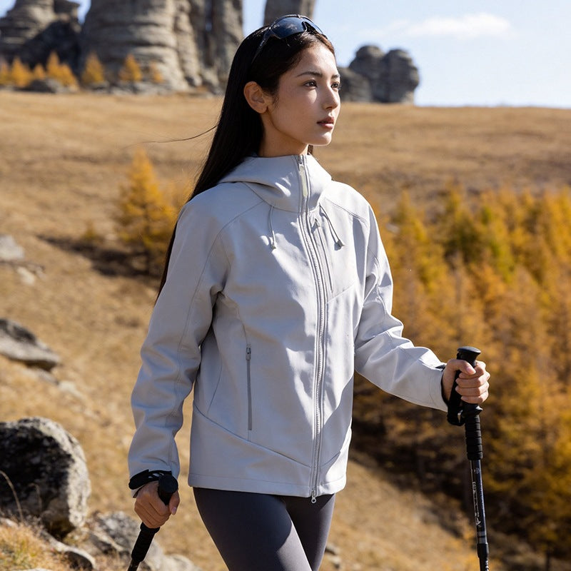 Unisex Softshell Outdoorjacke mit Kapuze, winddicht und elastisch Nord Taschen