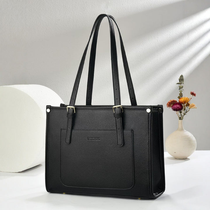 Damen elegante Handtasche im minimalistischen Design mit praktischen Fächern Nord Taschen