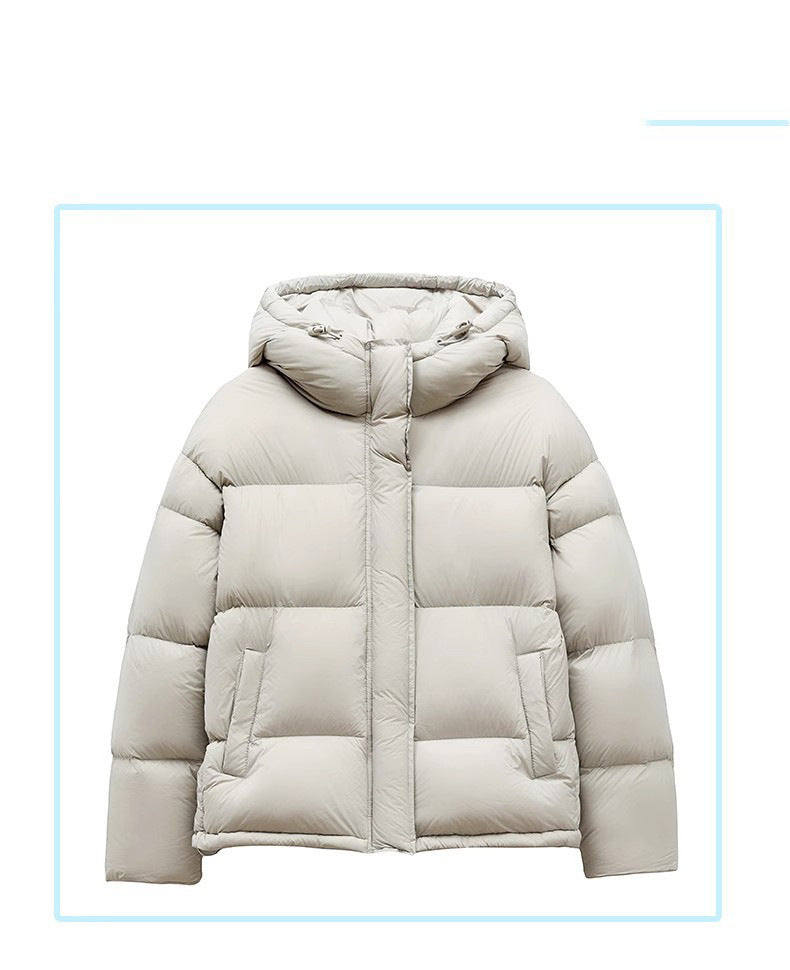 Damen Stilvolle Daunenjacke mit Kapuze Nord Taschen