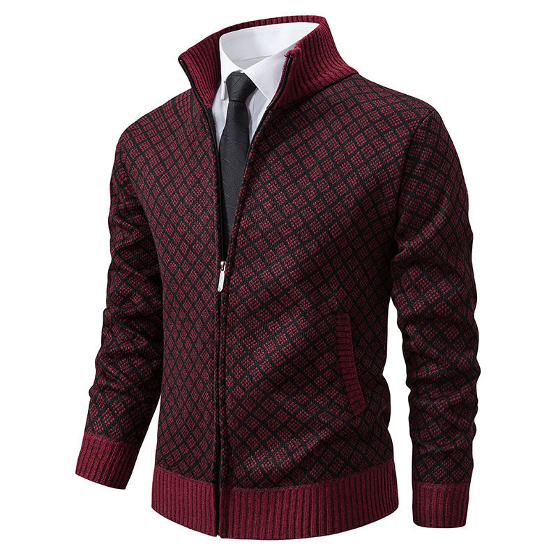 Herren stilvolle Strickjacke mit hochwertigem Zipper Nord Taschen