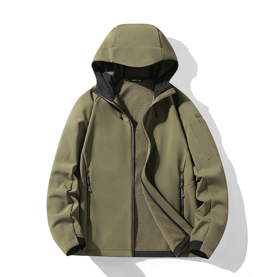 Damen Softshelljacke mit Kapuze und Fleece-Innenfutter, winddicht wasserabweisend Nord Taschen