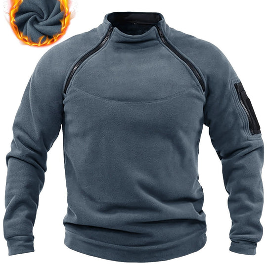 Herren Thermo-Fleecepullover mit Schulter-Reißverschlüssen & Ärmeltasche Nord Taschen