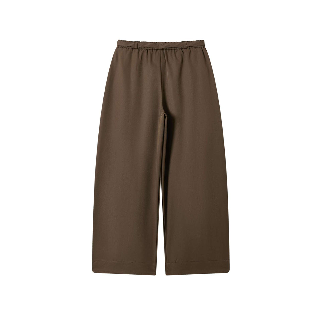 Damen Culotte-Hose mit hoher Taille weitem Bein und Bindegürtel Nord Taschen