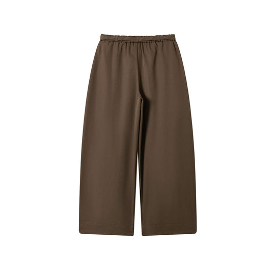 Damen Culotte-Hose mit hoher Taille weitem Bein und Bindegürtel Nord Taschen