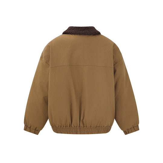 Herren Winddichter Boxy-Bomber im Workwear-Stil mit Teddykragen Nord Taschen