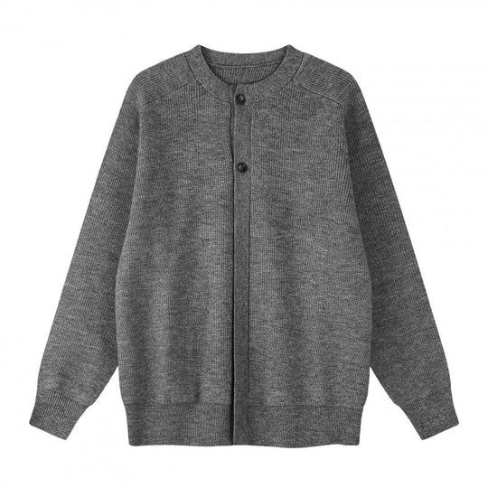 Unisex Boxiger Feinstrick-Cardigan mit Rundhals, Raglanärmeln und teilverdeckter Knopfleiste Nord Taschen