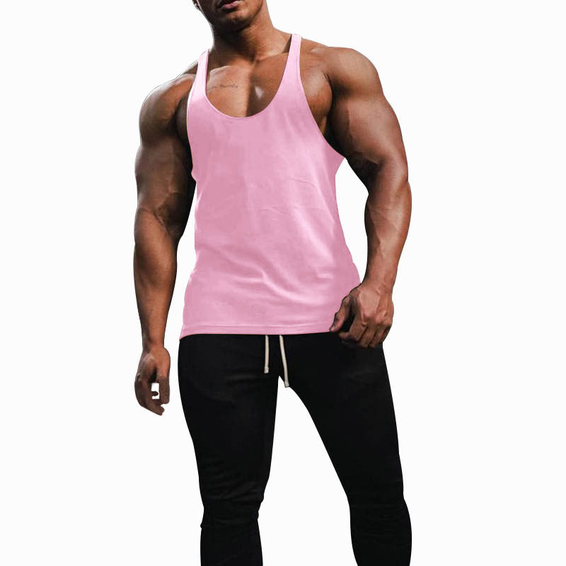 Herren Sporttanktop mit racerback Design und atmungsaktiver Baumwolle