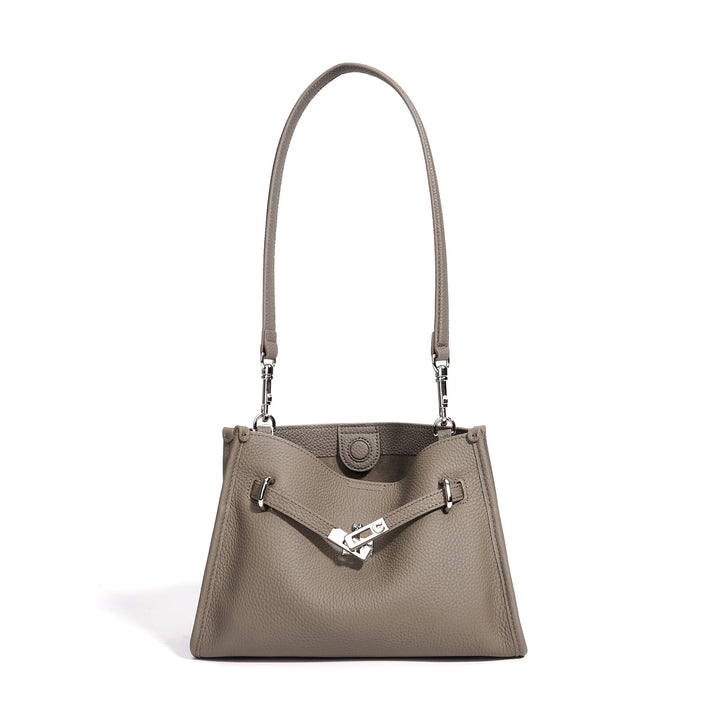 Damen elegante Lederhandtasche mit verstellbarem Schulterriemen Nord Taschen