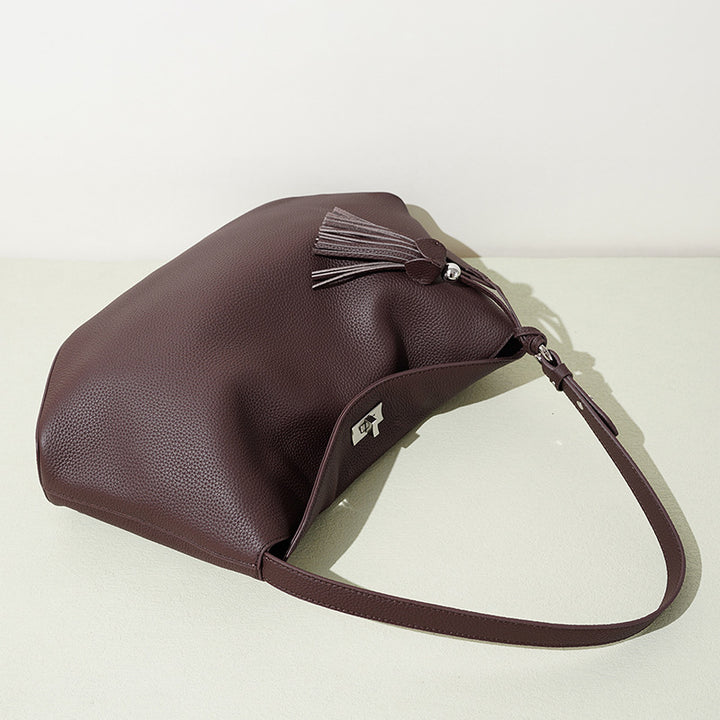 Damen lässige Ledertasche mit asymmetrischem Design Nord Taschen