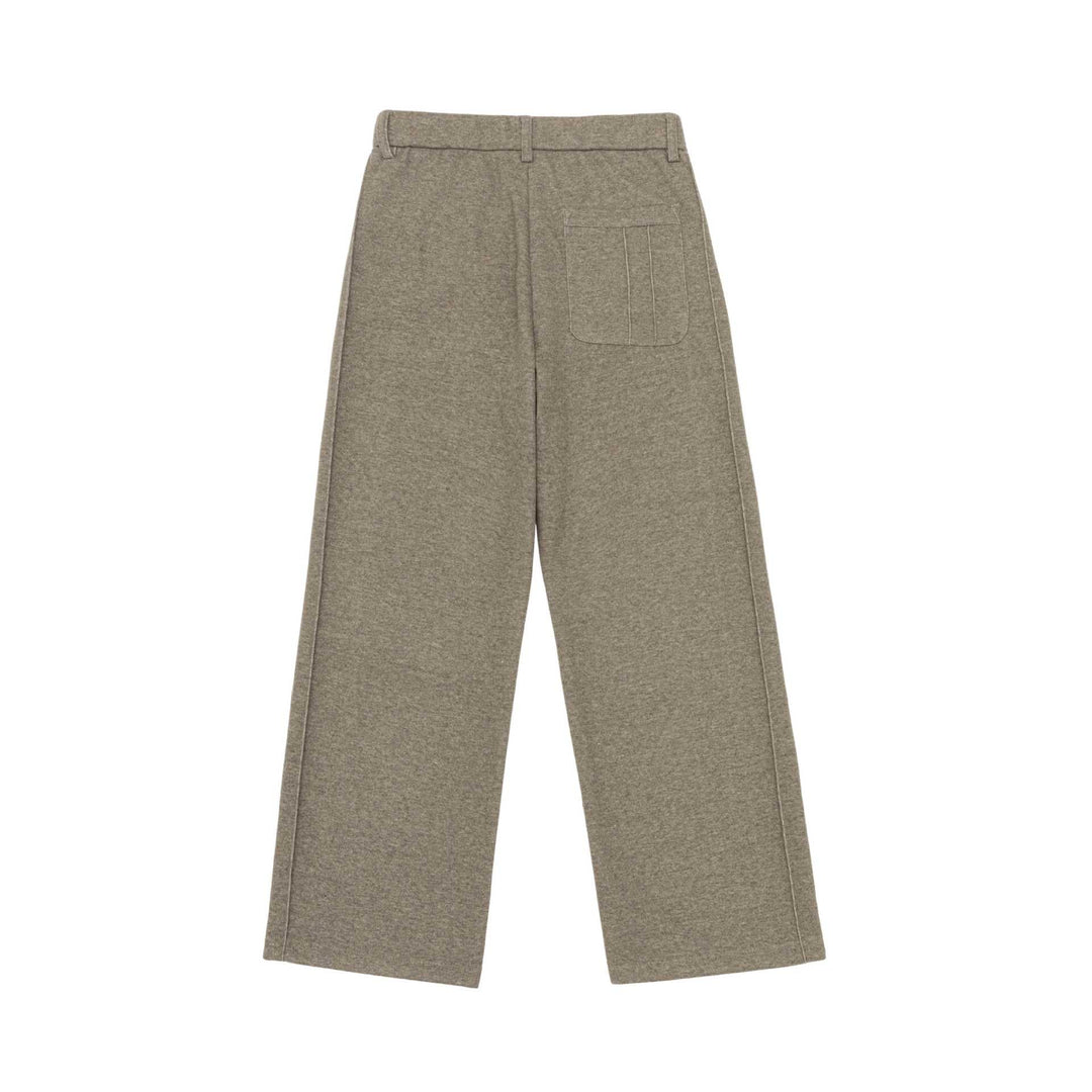Damen Weite Bundfaltenhose aus Sweatstoff mit hoher Taille und Bügelfalte Nord Taschen