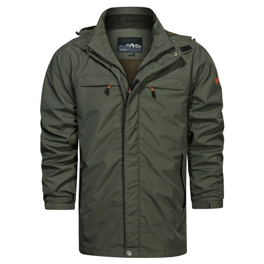 Herren leichter Fieldparka mit Kapuze, atmungsaktivem Mesh‑Futter und multifunktionalen Taschen Nord Taschen