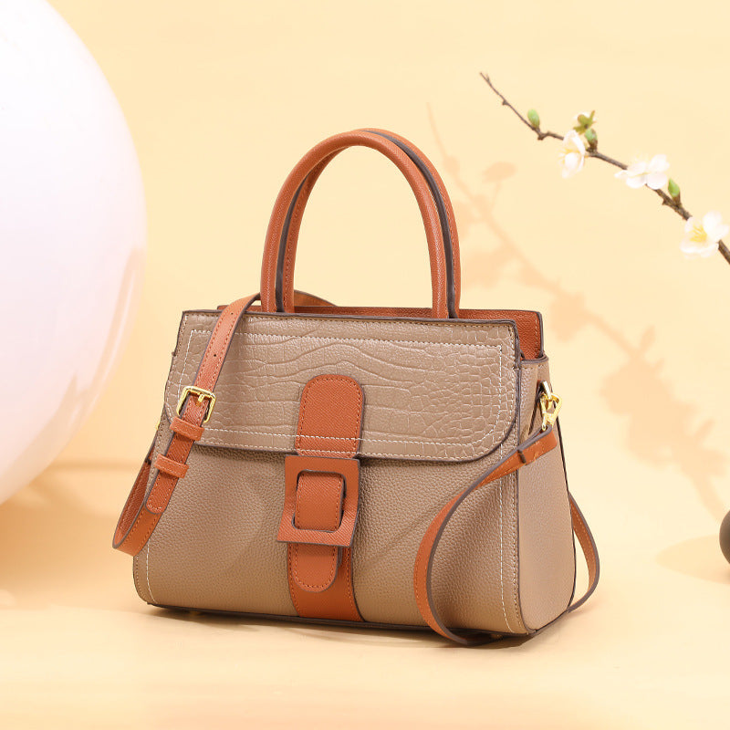 Damen Handtasche mit modernem Krokodilprägungsdesign und abnehmbarem Schulterriemen Nord Taschen