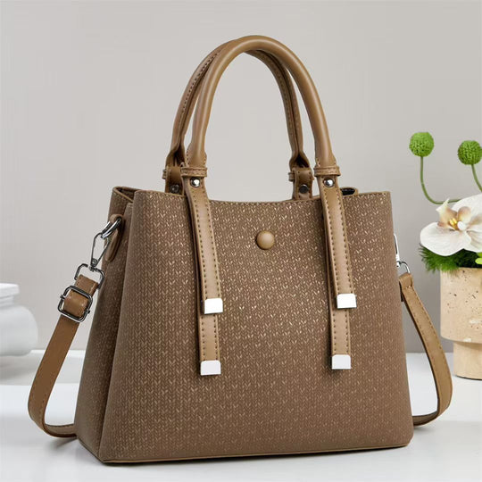 Damen elegante Handtasche mit strukturiertem Gewebe und abnehmbarem Schulterriemen Nord Taschen