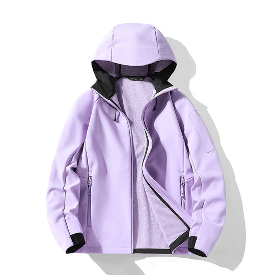 Damen Softshelljacke mit Kapuze und Fleece-Innenfutter, winddicht wasserabweisend Nord Taschen