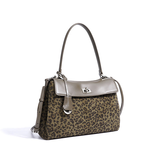 Damen Handtasche mit stilvollem Leopardenmuster und abnehmbarem Schulterriemen Nord Taschen