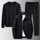 Herren Dreiteiliges Freizeit-Trainingsset aus French-Terry mit Kapuzenjacke, Rundhals-Sweat & tapered Jogginghose Nord Taschen