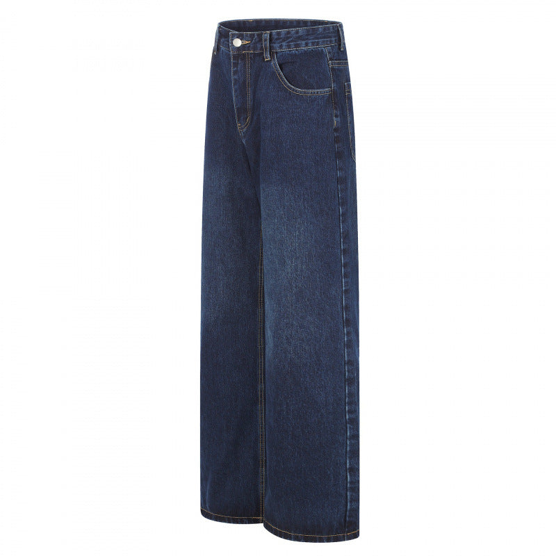 Damen High‑Waist Jeans mit weitem Bein, Fünf‑Taschen und lockerem Schnitt Nord Taschen