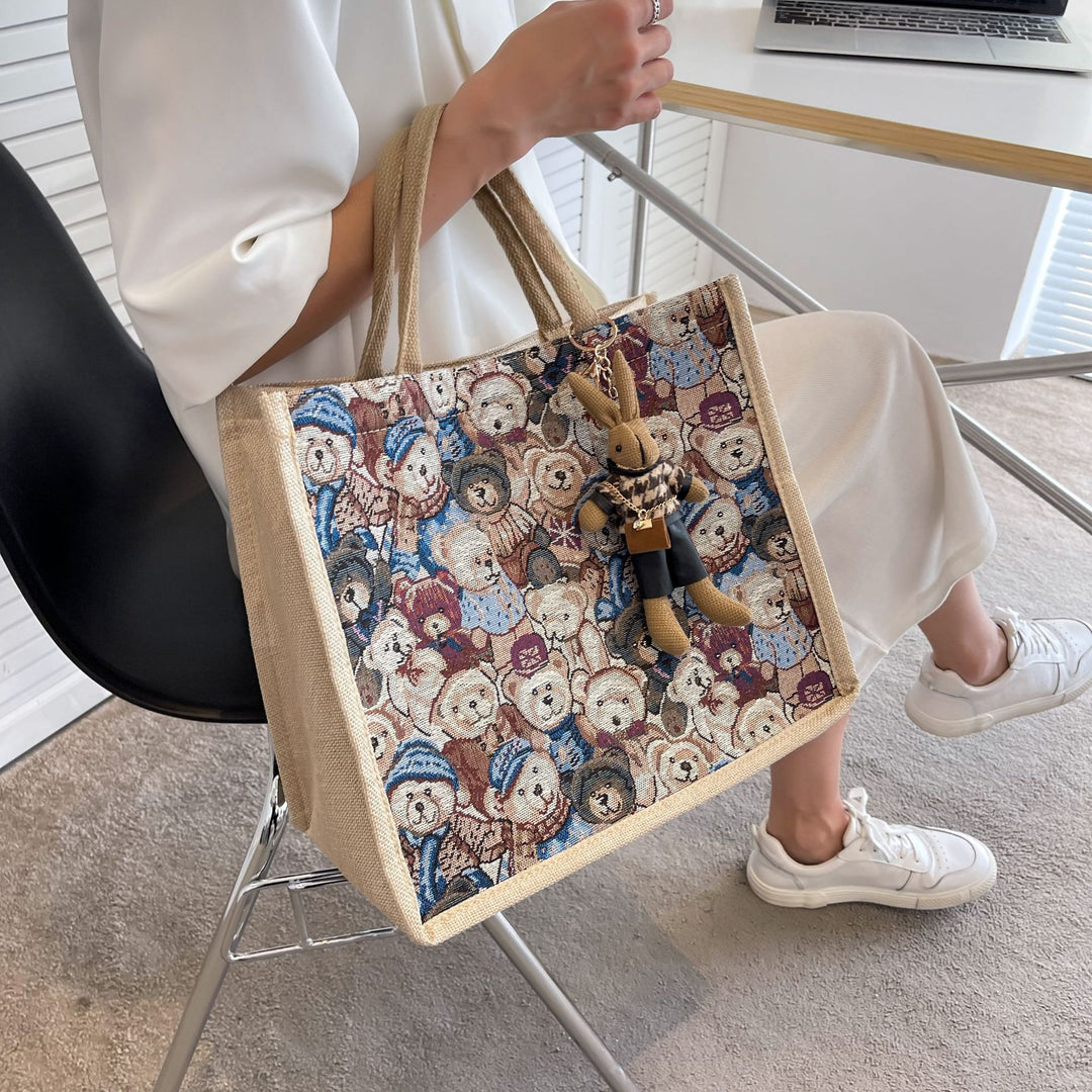 Damen Tragetasche mit verspieltem Tiermotiv und stabilen Griffen Nord Taschen