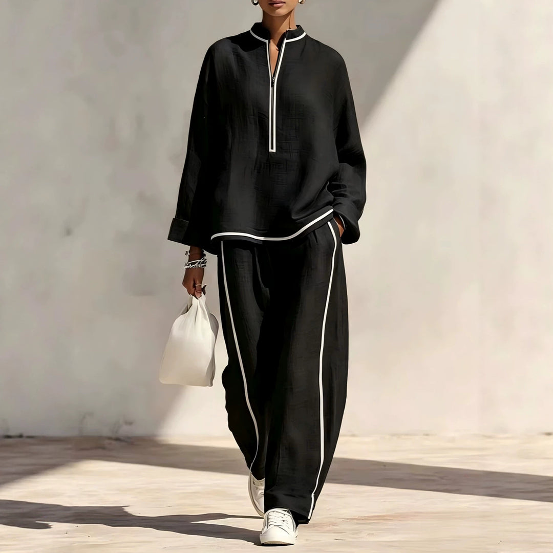 Damen Luftiges und elegantes Pyjama-Set Nord Taschen