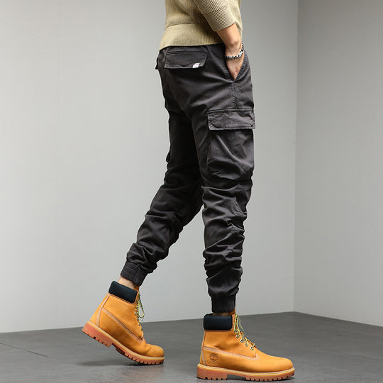 Herren Robuste Cargo-Jogginghose im Utility-Style mit Tunnelzugbund, aufgesetzten Klappentaschen und Kniepaneelen Nord Taschen