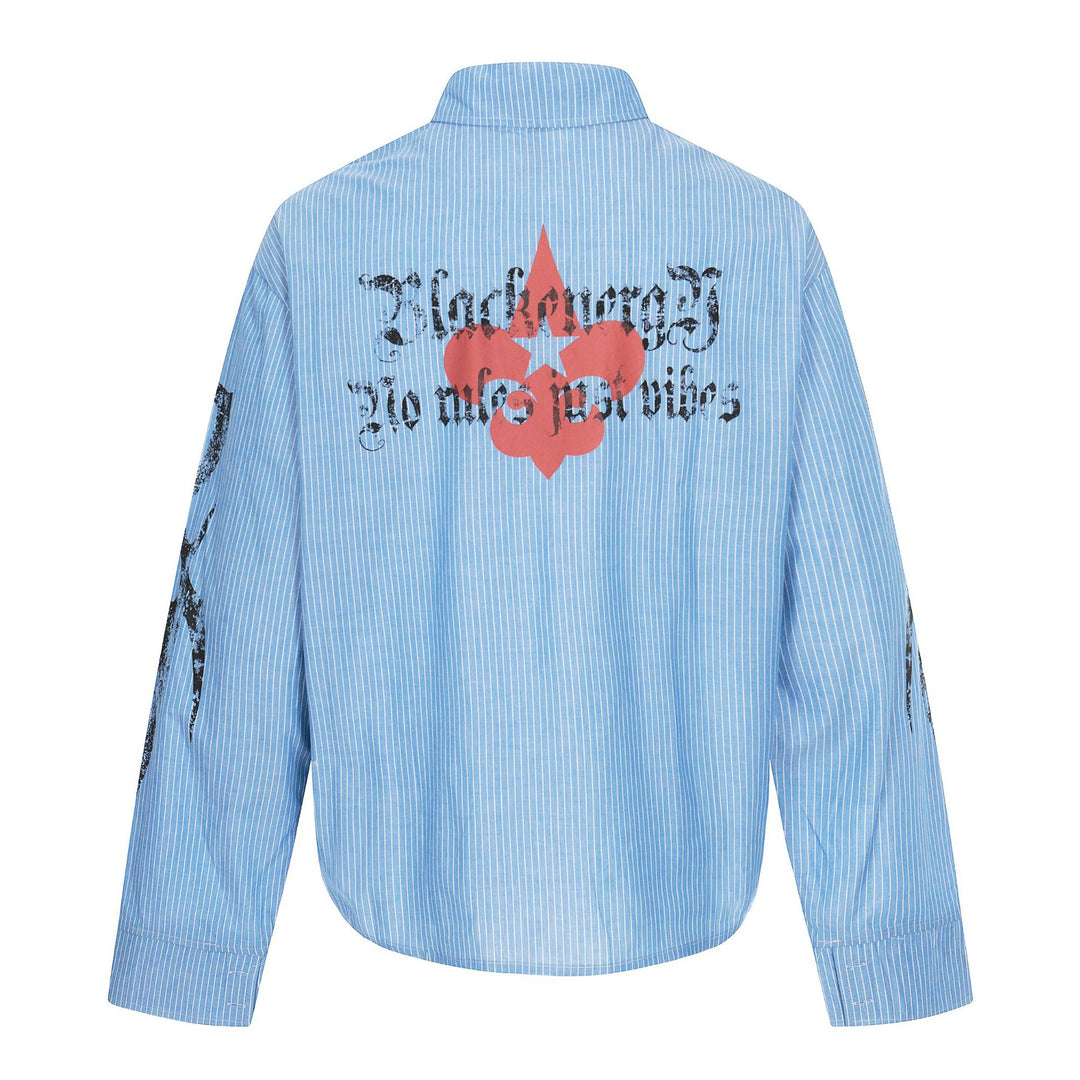 Unisex Oversize-Hemdjacke mit aufgesetzten Brusttaschen und dekorativen Printdetails Nord Taschen