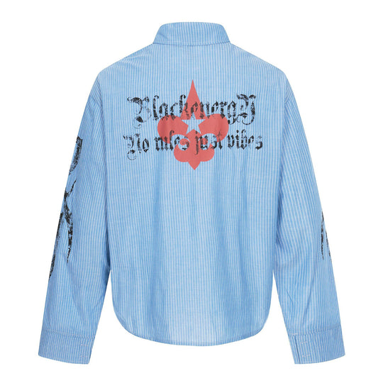 Unisex Oversize-Hemdjacke mit aufgesetzten Brusttaschen und dekorativen Printdetails Nord Taschen