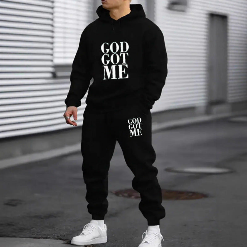 Herren Fragen Hoodie und Jogginghose Set Nord Taschen