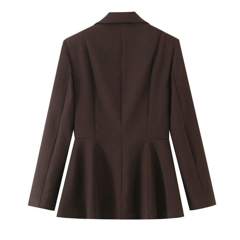 Damen Taillierter Blazer mit Schößchen, Reverskragen und Wiener Nähten Nord Taschen