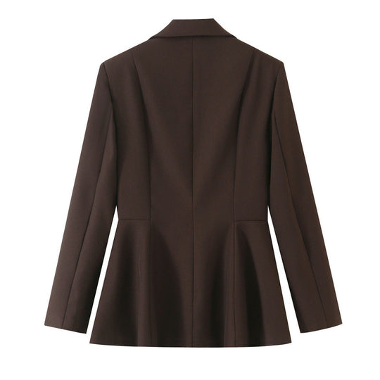Damen Taillierter Blazer mit Schößchen, Reverskragen und Wiener Nähten Nord Taschen