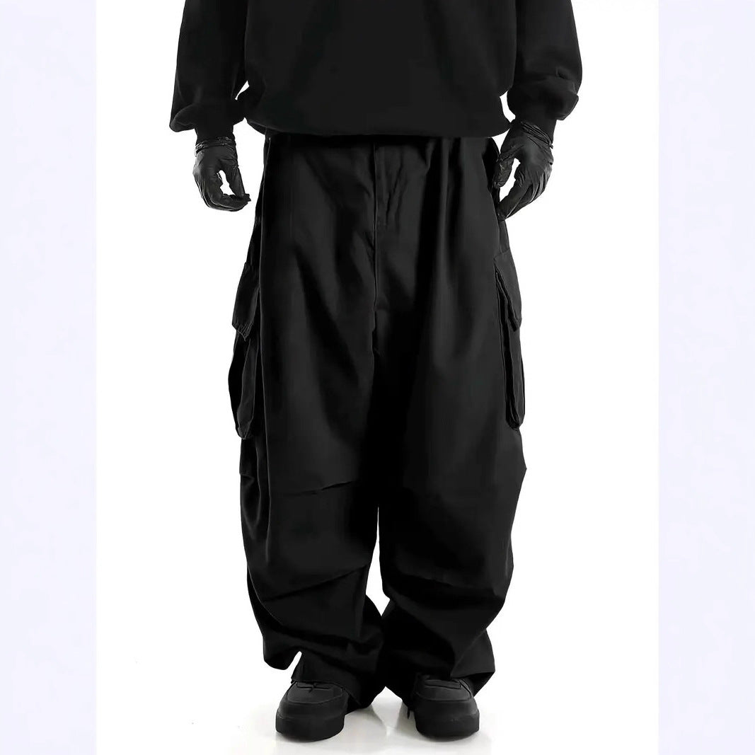 Herren Weite Baggy-Cargohose mit tiefem Schritt, großen Klappentaschen & relaxed Fit Nord Taschen