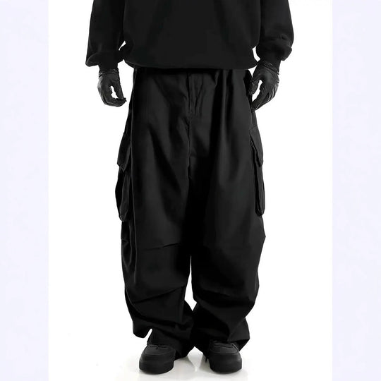 Herren Weite Baggy-Cargohose mit tiefem Schritt, großen Klappentaschen & relaxed Fit Nord Taschen
