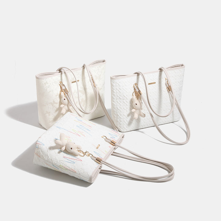 Damen Shopper-Tasche mit floralem Design und verspieltem Zubehör Nord Taschen