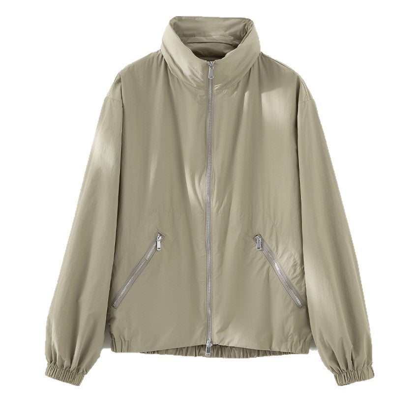 Damen Ultralight Übergangsjacke mit hohem Kragen, diagonalen Reißverschlusstaschen und elastischem Saum Nord Taschen