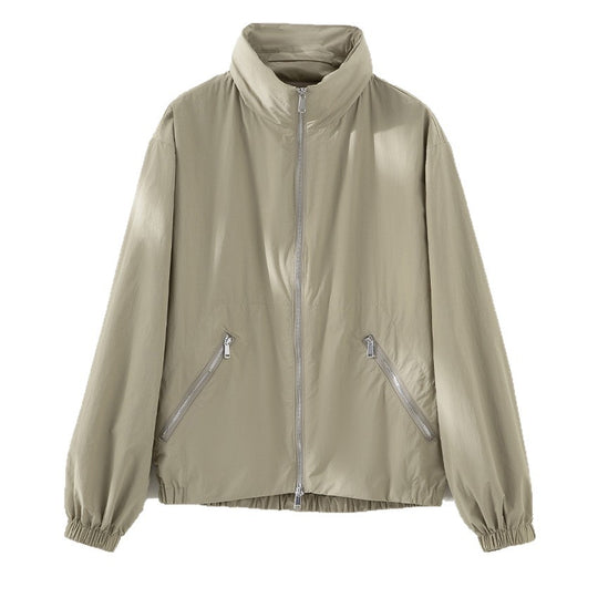 Damen Ultralight Übergangsjacke mit hohem Kragen, diagonalen Reißverschlusstaschen und elastischem Saum Nord Taschen