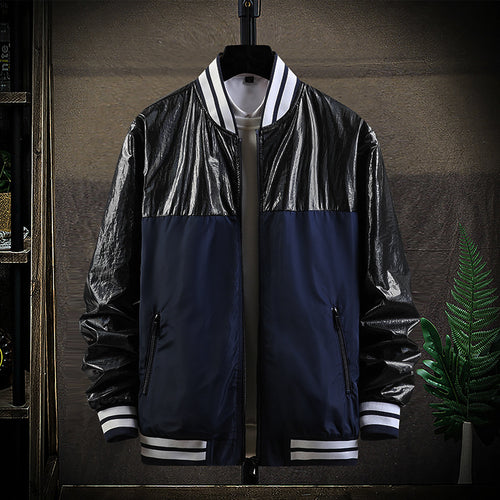 Herren Modische Übergangsjacke mit hochglänzendem Obermaterial Nord Taschen