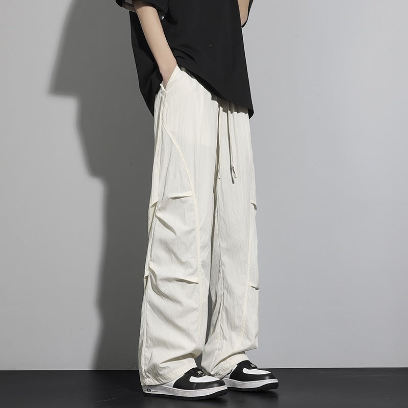 Herren Utility-Cargo-Loungehose mit Tunnelzugbund, Mehrfachtaschen & weitem Bein Nord Taschen