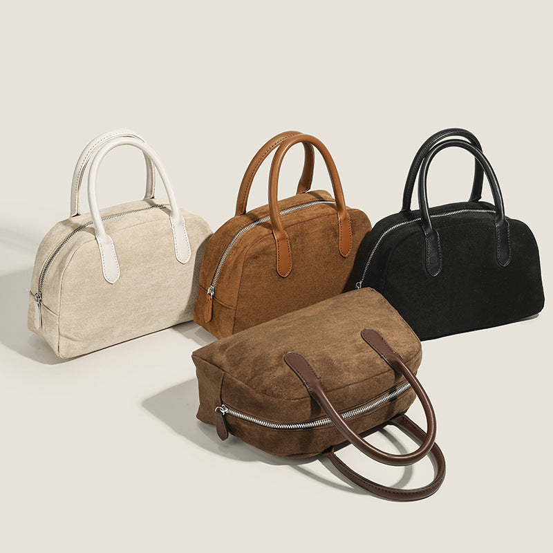 Damen elegante Handtasche aus Wildleder mit edlen Details Nord Taschen