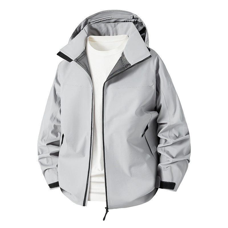 Damen Wasserabweisende atmungsaktive Kapuzenjacke mit verstellbaren Bündchen Nord Taschen