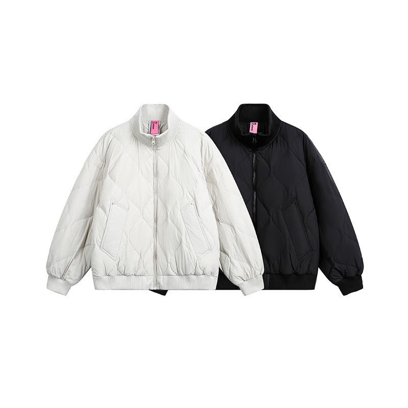 Damen Gesteppte Kurzblousonjacke mit Stehkragen und elastischem Saum Nord Taschen