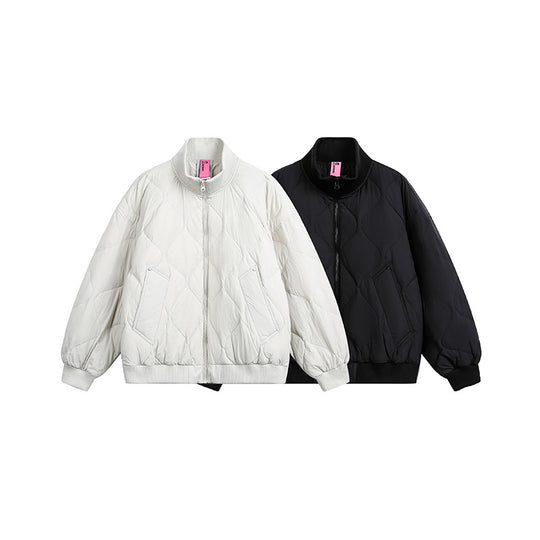 Damen Gesteppte Kurzblousonjacke mit Stehkragen und elastischem Saum Nord Taschen