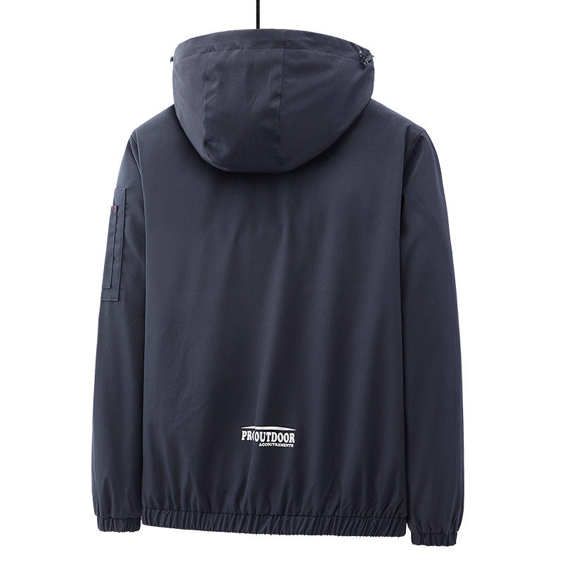 Herren Leichte Softshell-Outdoorjacke mit Kapuze, Ärmeltasche und Reißverschlusstaschen Nord Taschen