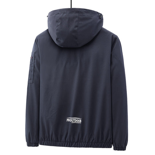 Herren Leichte Softshell-Outdoorjacke mit Kapuze, Ärmeltasche und Reißverschlusstaschen Nord Taschen