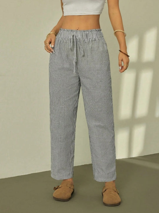 Damen Luftige und bequeme Baumwollhose Nord Taschen