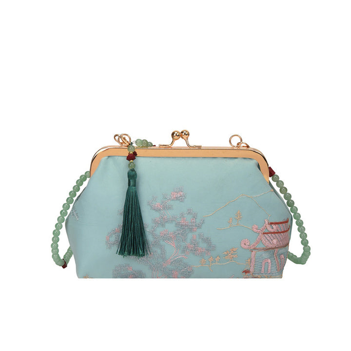 Damen elegante Clutch mit traditioneller Stickerei Nord Taschen