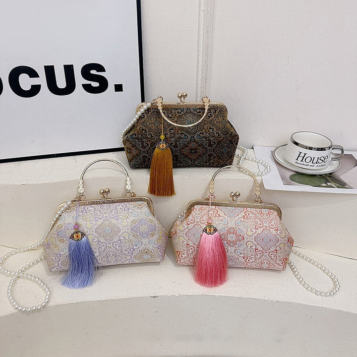 Damen elegante Clutch-Tasche mit kunstvollen Verzierungen Nord Taschen